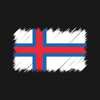 Faroe Islands Flag Brush Strokes. National Flag vector