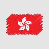 cepillo de bandera de hong kong. bandera nacional vector