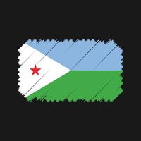 Djibouti Flag Brush Vector. National Flag vector