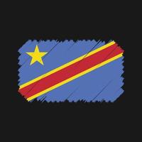 vector de pincel de bandera de república congo. bandera nacional