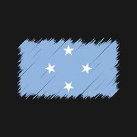 trazos de pincel de bandera de micronesia. bandera nacional vector