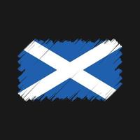 cepillo de la bandera de Escocia. bandera nacional vector