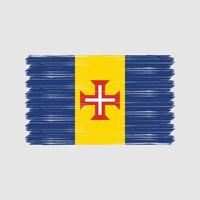 Madeira Flag Brush. National Flag vector