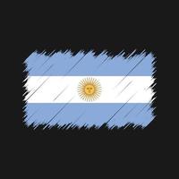 Trazos de pincel de bandera argentina. bandera nacional vector