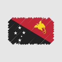 Papua New Guinea Flag Brush Vector. National Flag vector