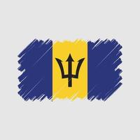 cepillo de bandera de barbados. bandera nacional vector