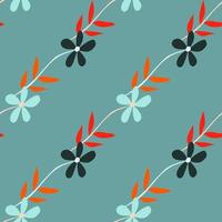 Doodle ditsy flores de patrones sin fisuras. lindo estampado de manzanilla. ornamento floral bonito telón de fondo botánico vector