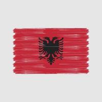 pincel de bandera de albania. bandera nacional vector