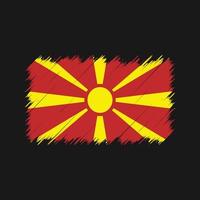 North Macedonia Flag Brush Strokes. National Flag vector