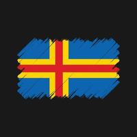 Aland Islands Flag Brush. National Flag vector