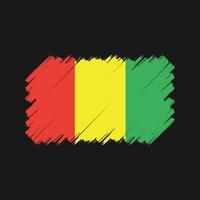 Guinea Flag Brush. National Flag vector