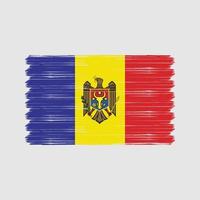 Moldova Flag Brush. National Flag vector