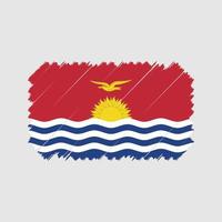 vector de pincel de bandera de kiribati. bandera nacional