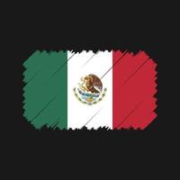 vector de pincel de bandera de México. bandera nacional