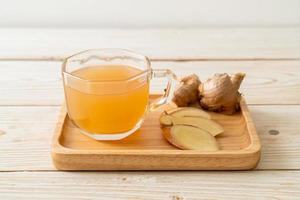 fresh and hot ginger juice glass photo