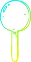 cold gradient line drawing cartoon lollipop vector