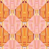 Abstract geometric ethnic mosaic seamless pattern. Tribal tile. Creative vintage ornament. vector