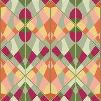 Vintage mosaic seamless pattern. Decorative triangle shapes endless wallpaper. Creative abstract ornament. vector