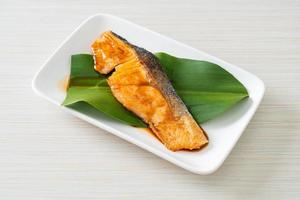 Grilled Salmon Steak with Soy Sauce photo