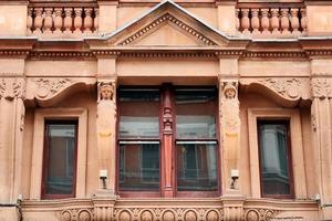 British architecture and facades of residential buildings the streets of London UK photo