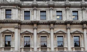 British architecture and facades of residential buildings the streets of London UK photo