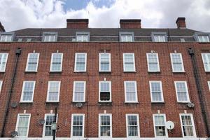 British architecture and facades of residential buildings the streets of London UK photo