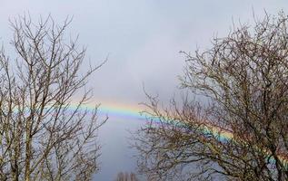 Stunning natural double rainbows plus supernumerary bows seen in northern germany photo