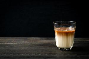 glass of latte coffee, coffee with milk photo