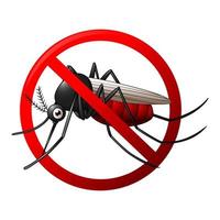dejar de dibujos animados de mosquitos vector
