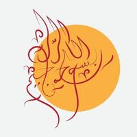 Bismillah Written in Islamic or Arabic Calligraphy. Meaning of Bismillah, In the Name of Allah, The Compassionate, The Merciful vector