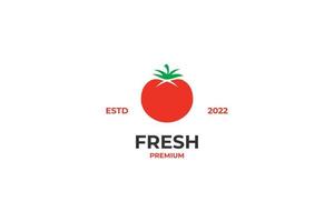 Flat fresh tomatoes logo icon design vector illustration idea