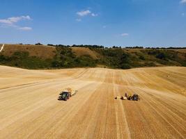 Agricultural Farms and Working Machines at Dunstable Downs England photo