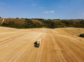 Agricultural Farms and Working Machines at Dunstable Downs England photo