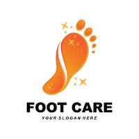 Foot Care Logo Design Health Illustration Woman Pedicure Salon Vector