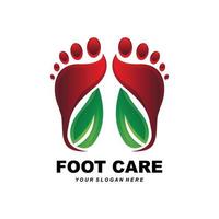 Foot Care Logo Design Health Illustration Woman Pedicure Salon Vector