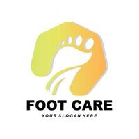 Foot Care Logo Design Health Illustration Woman Pedicure Salon Vector