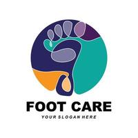 Foot Care Logo Design Health Illustration Woman Pedicure Salon Vector