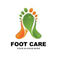 Foot Care Logo Design Health Illustration Woman Pedicure Salon Vector