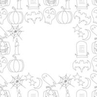 Halloween frame with place for text. Halloween background vector