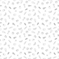 Seamless food pattern. Doodle food background. Food illustration vector