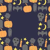 Halloween frame with place for text. Halloween background vector