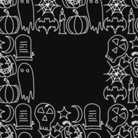 Halloween frame with place for text. Halloween background vector