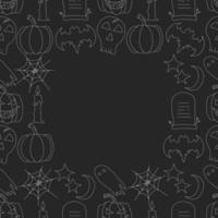 marco de halloween con lugar para texto. fondo de halloween vector