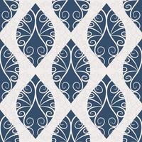 Abstract ethnic floral blue color drawing shape seamless pattern with texture background. Use for fabric, textile, interior decoration elements, upholstery, wrapping. vector