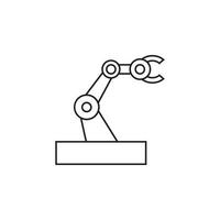 Robot arm vector for website symbol icon presentation