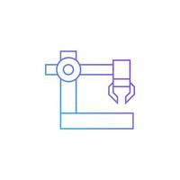 Robot arm vector for website symbol icon presentation