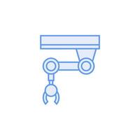 Robot arm vector for website symbol icon presentation