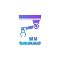 Robot arm vector for website symbol icon presentation