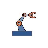 Robot arm vector for website symbol icon presentation