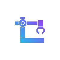 Robot arm vector for website symbol icon presentation